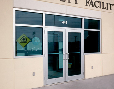 Commercial entrance door replacement and repair at Talbott Glass in Elkins, WV